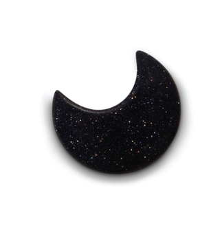 Blue Goldstone Crystal Moon